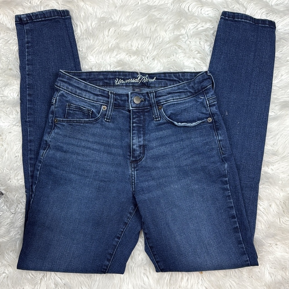 Universal Thread Dark Blue High Rise Skinny Jeans